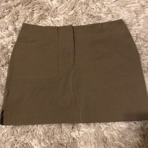 Army green mini skirt